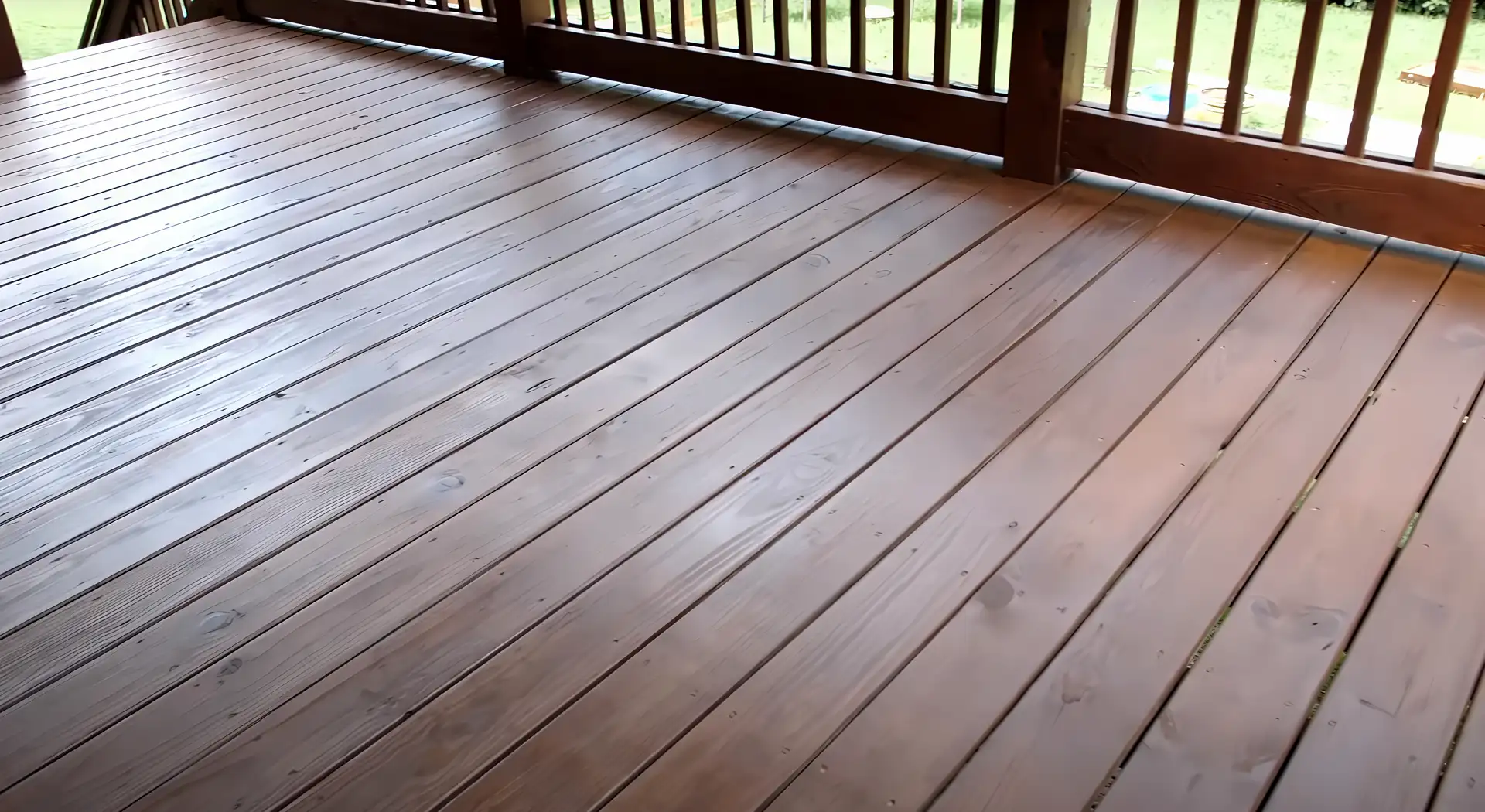 Deck staining