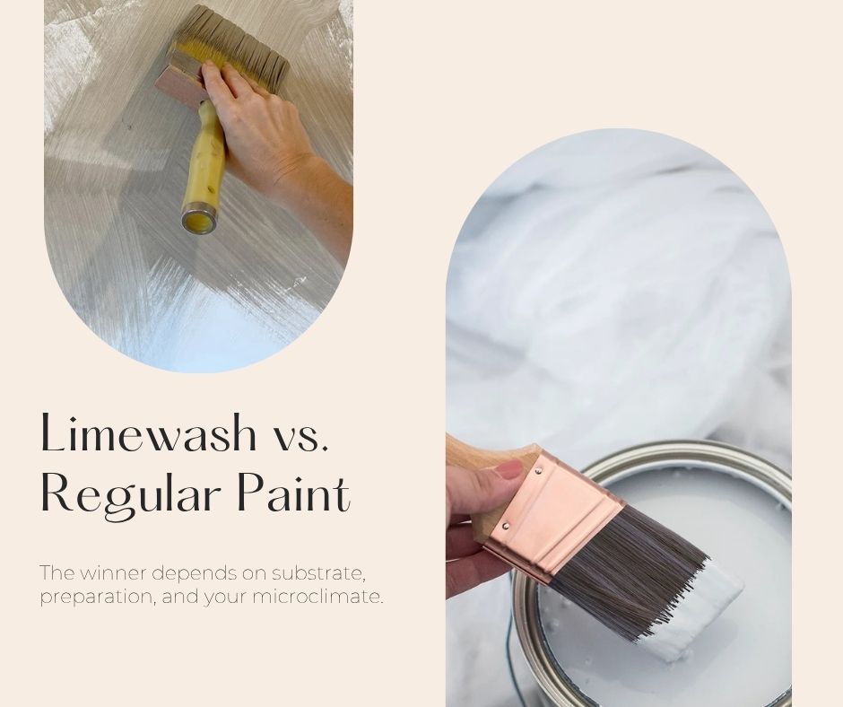 Limewash vs. regular paint