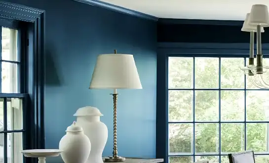 Blue wallcovering