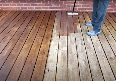 Deck staining
