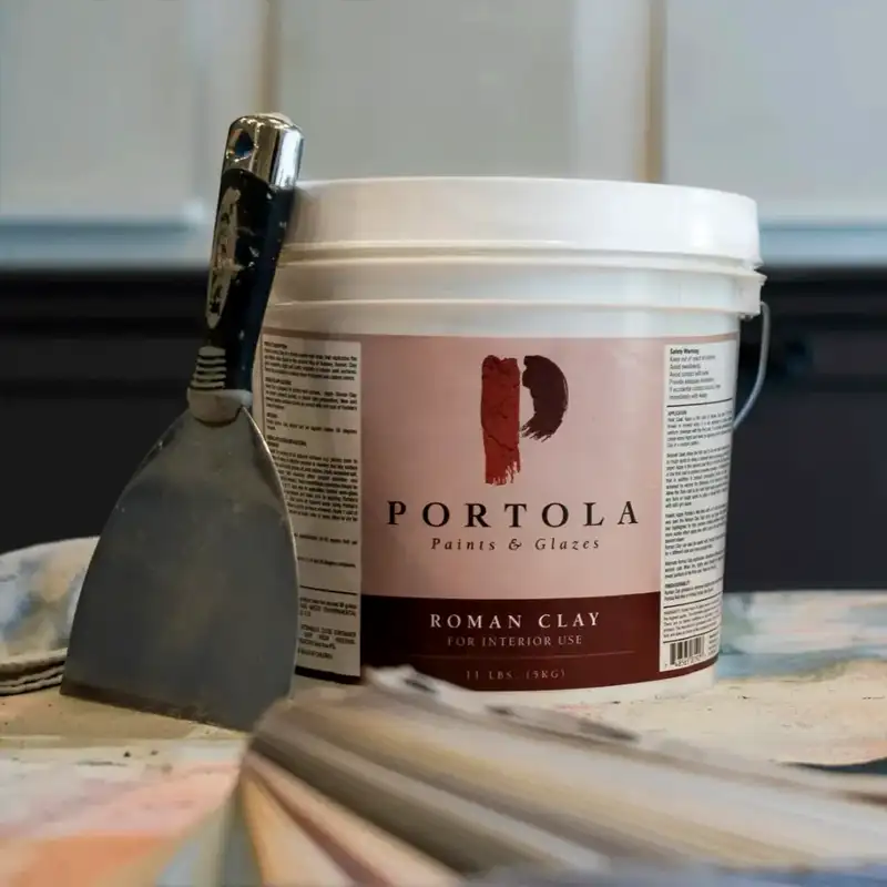 Hand troweled Roman Clay finishes for Burbank's hillside homes, mid century interiors and media industry households.